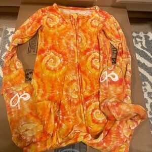 Orange Tie-Dye Kids Pajama Set